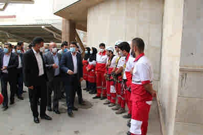 مانور پناهگیری و خروج اضطراری در شرکت آب و فاضلاب استان ایلام برگزار شد