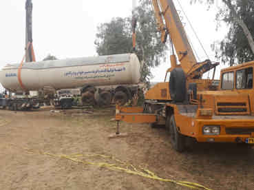 تانکر واژگون شده حامل گاز مایع در مسیر دهلران به اندیمشک جابجا شد