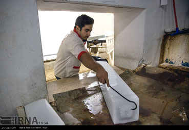 سه کارخانه یخ در شهرستان مهران برای اربعین فعال شده است