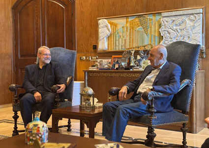 لاریجانی: حامل پیامی از سوی رهبر انقلاب برای نبیه بری بودم