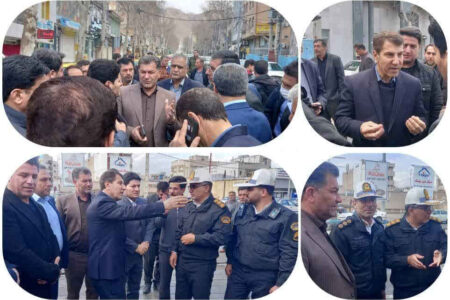بازدید معاون عمرانی استانداری ایلام به اتفاق فرماندار و شهردار ایلام از مرکز شهر